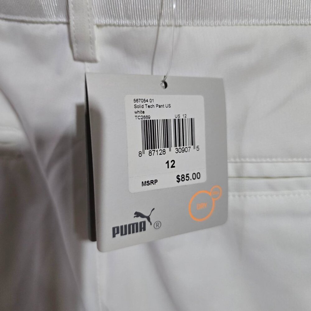 Puma Off White Solid Tech Pants Dry Cell - Picture 4 of 4